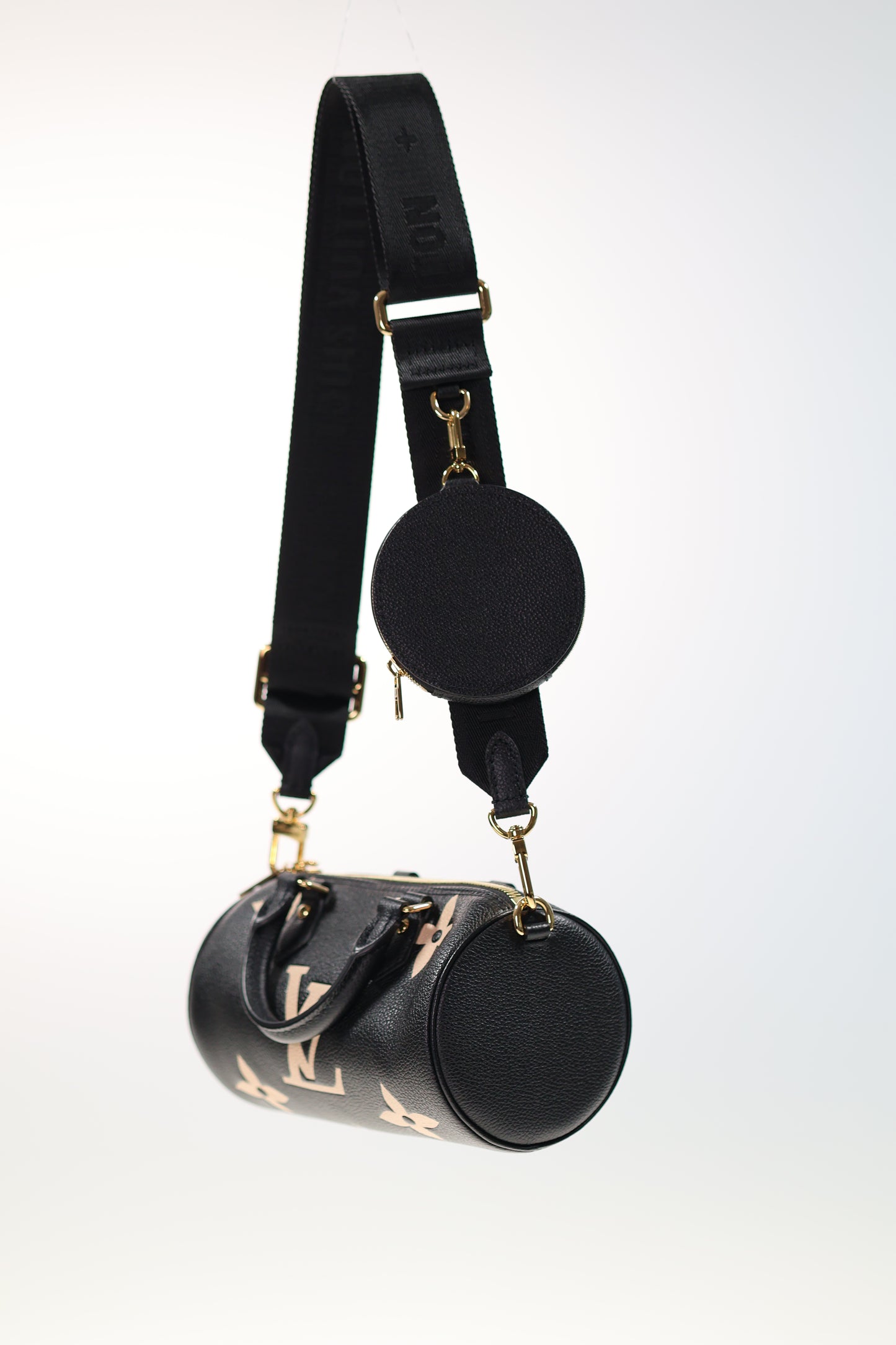 LOUIS VUITTON Papillon BB Monogram Schwarz/Creme Bicolor neuw.
