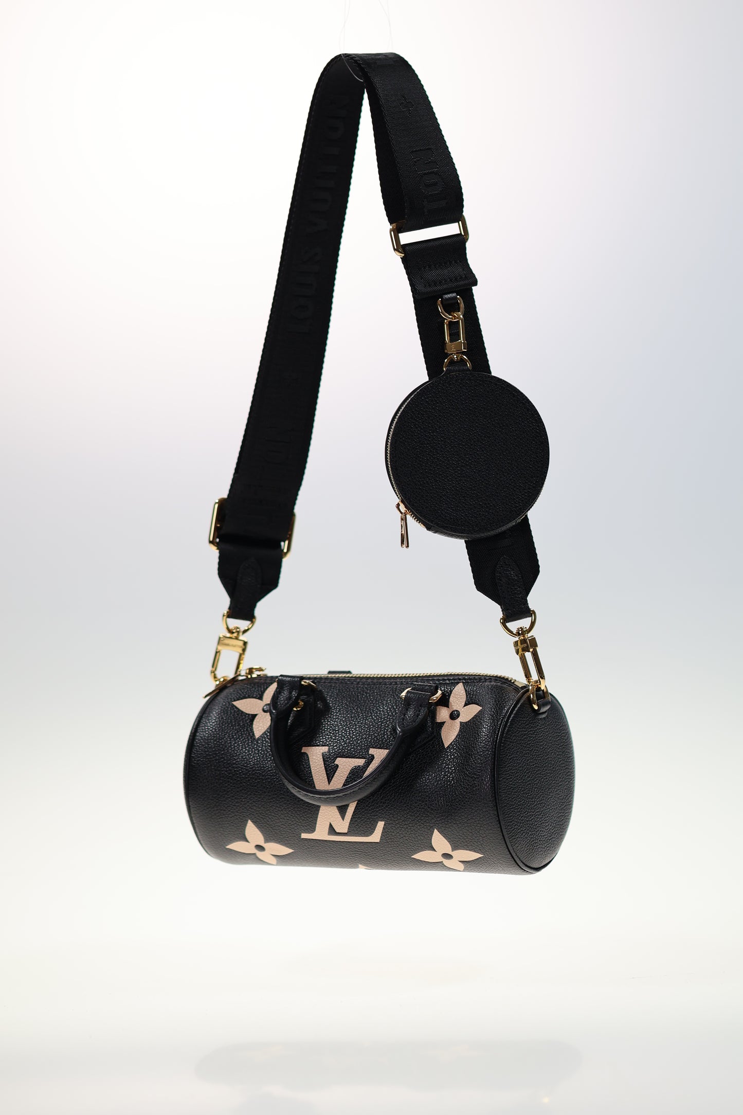 LOUIS VUITTON Papillon BB Monogram Schwarz/Creme Bicolor neuw.