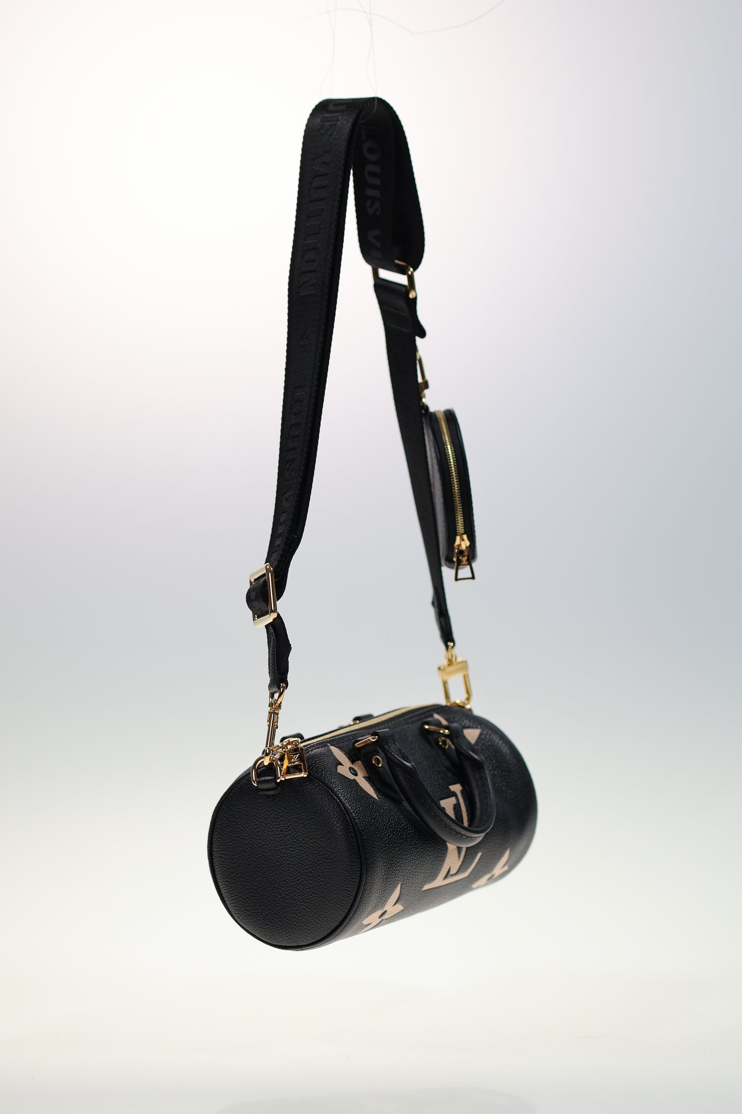 LOUIS VUITTON Papillon BB Monogram Schwarz/Creme Bicolor neuw.