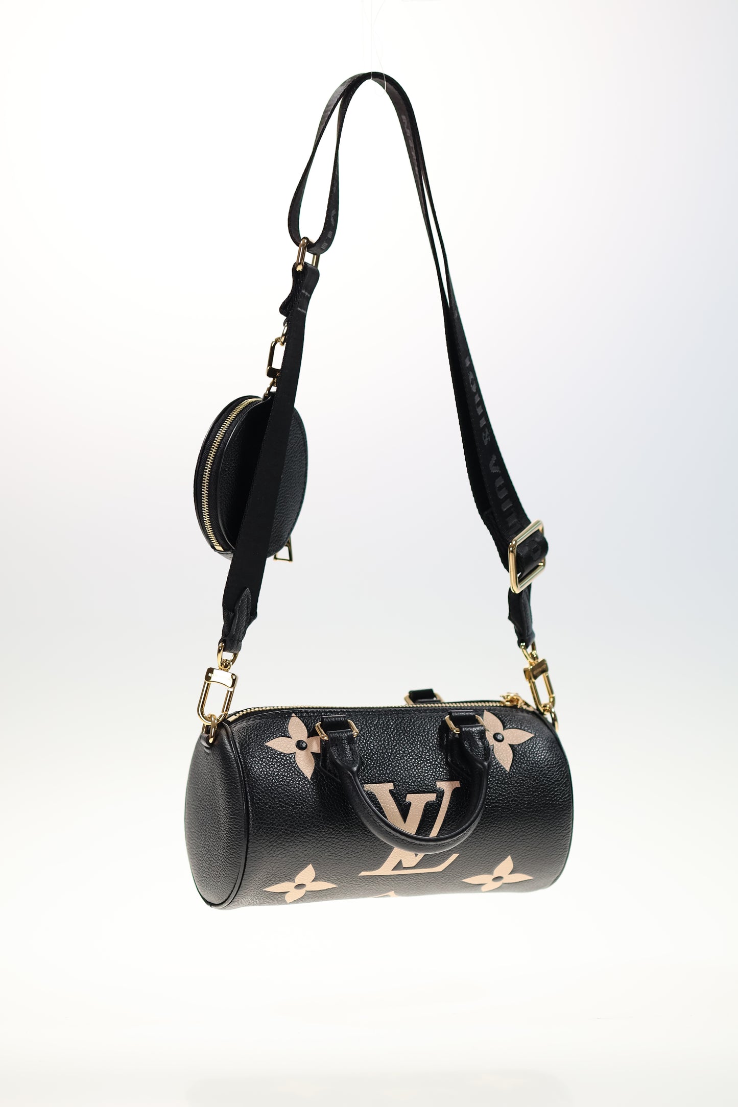 LOUIS VUITTON Papillon BB Monogram Schwarz/Creme Bicolor neuw.