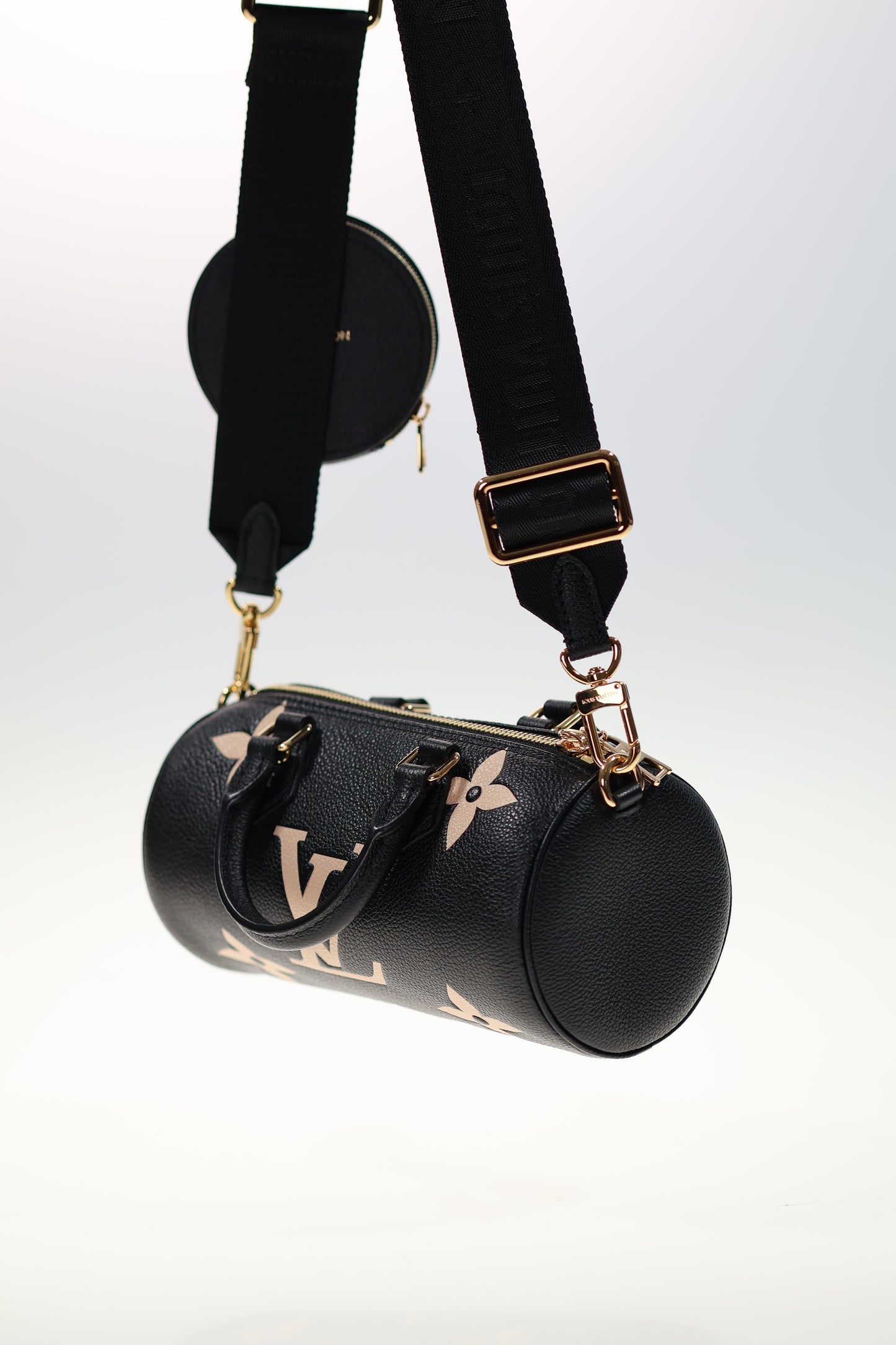 LOUIS VUITTON Papillon BB Monogram Schwarz/Creme Bicolor neuw.