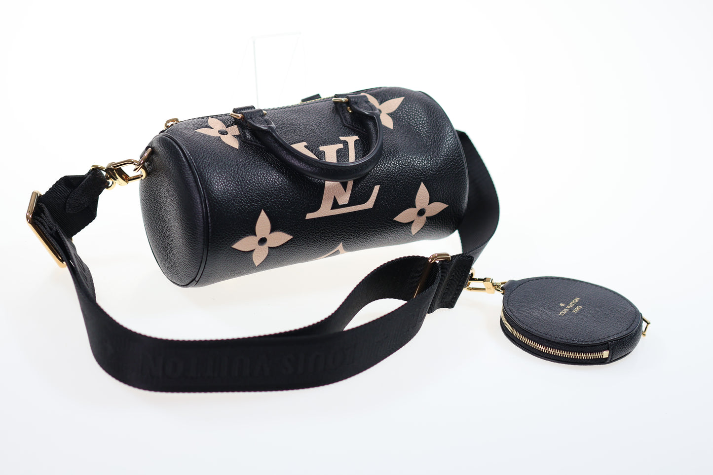 LOUIS VUITTON Papillon BB Monogram Schwarz/Creme Bicolor neuw.