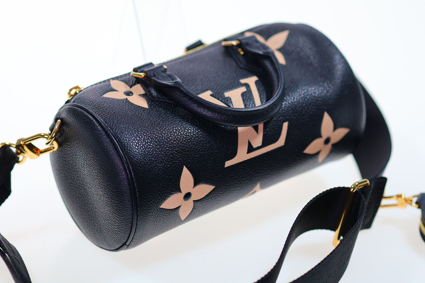 LOUIS VUITTON Papillon BB Monogram Schwarz/Creme Bicolor neuw.