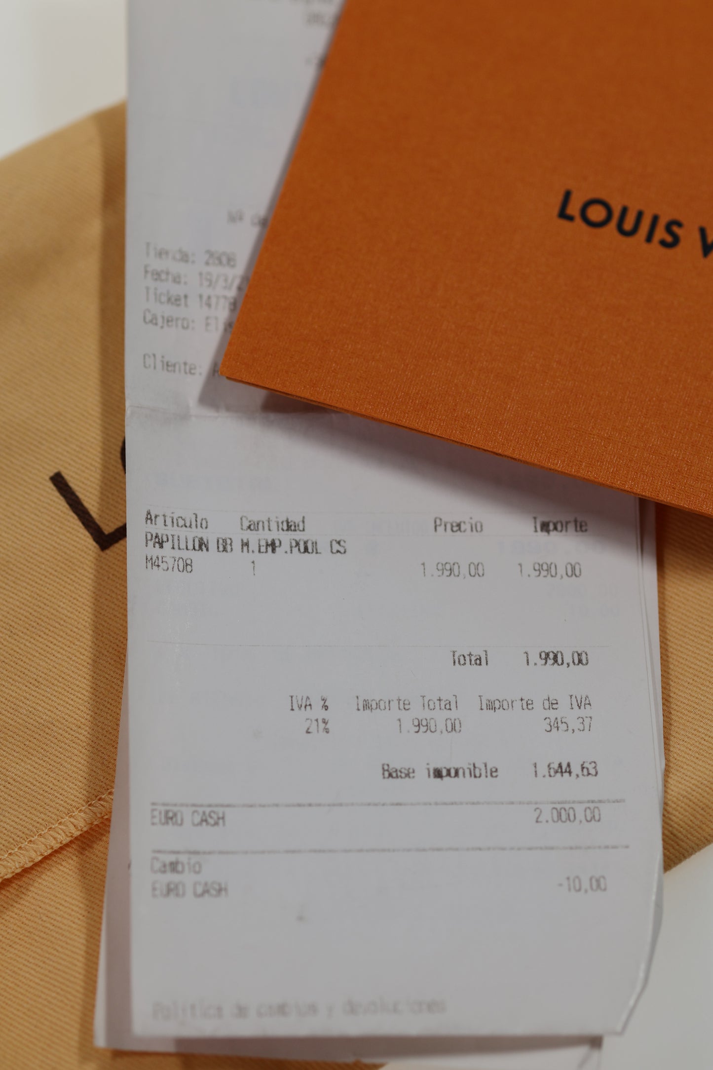 LOUIS VUITTON Papillon BB Monogram Pool Bicolor neuw. M45708 FULLSET