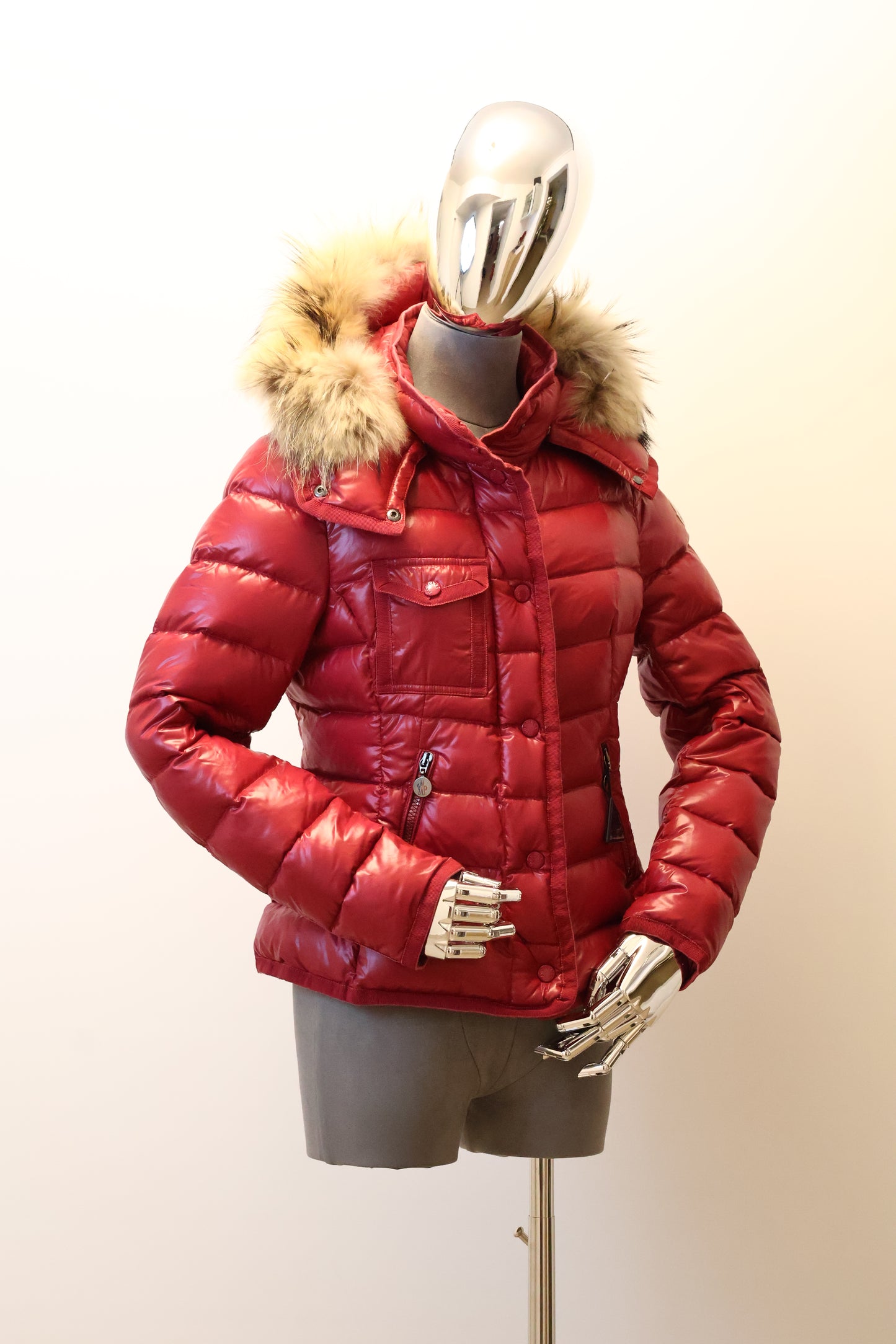 Moncler Armoise Daunenjacke ROT ! Größe 1 Gr. 34,36 bzw. XS/S