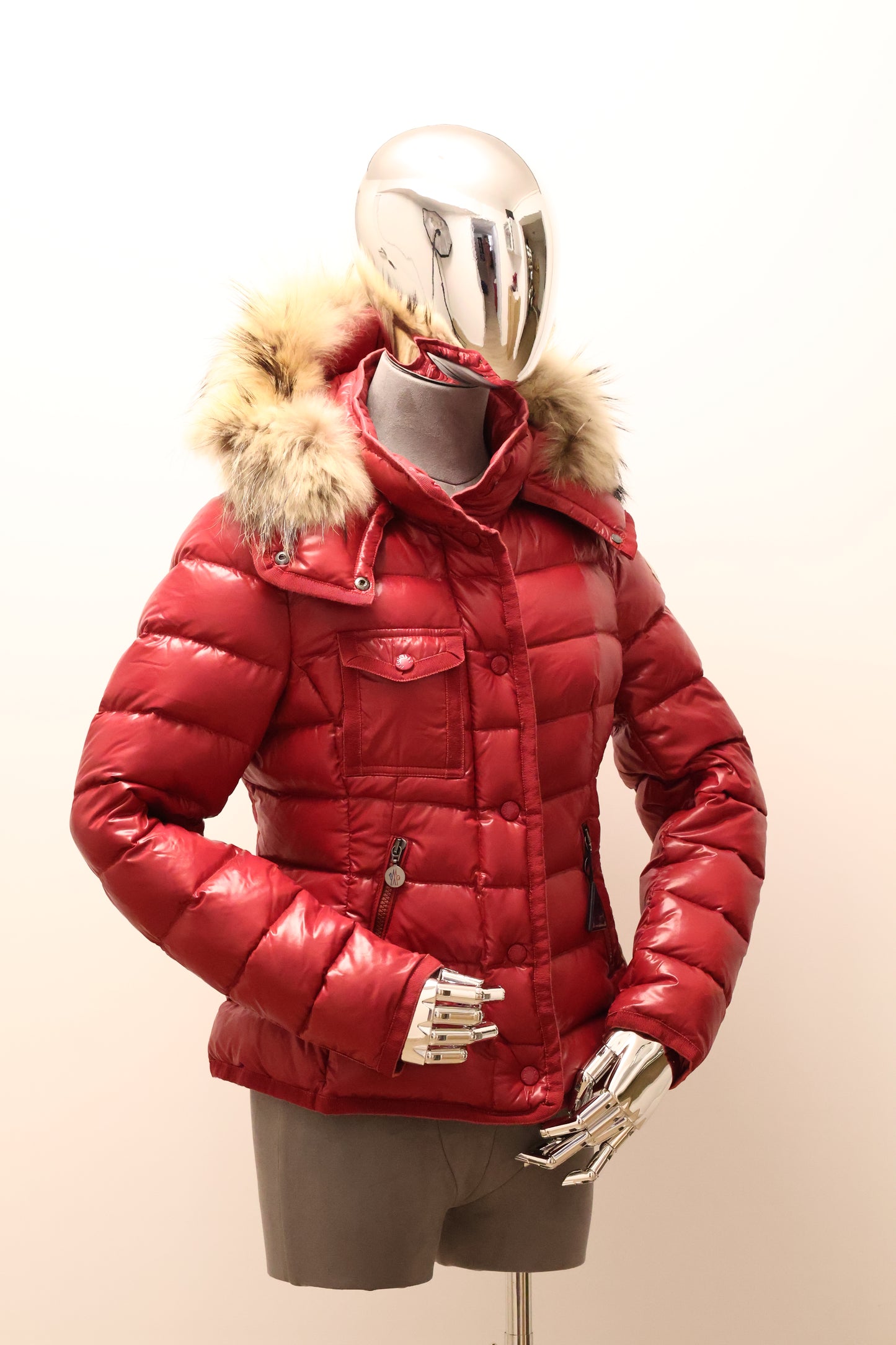 Moncler Armoise Daunenjacke ROT ! Größe 1 Gr. 34,36 bzw. XS/S