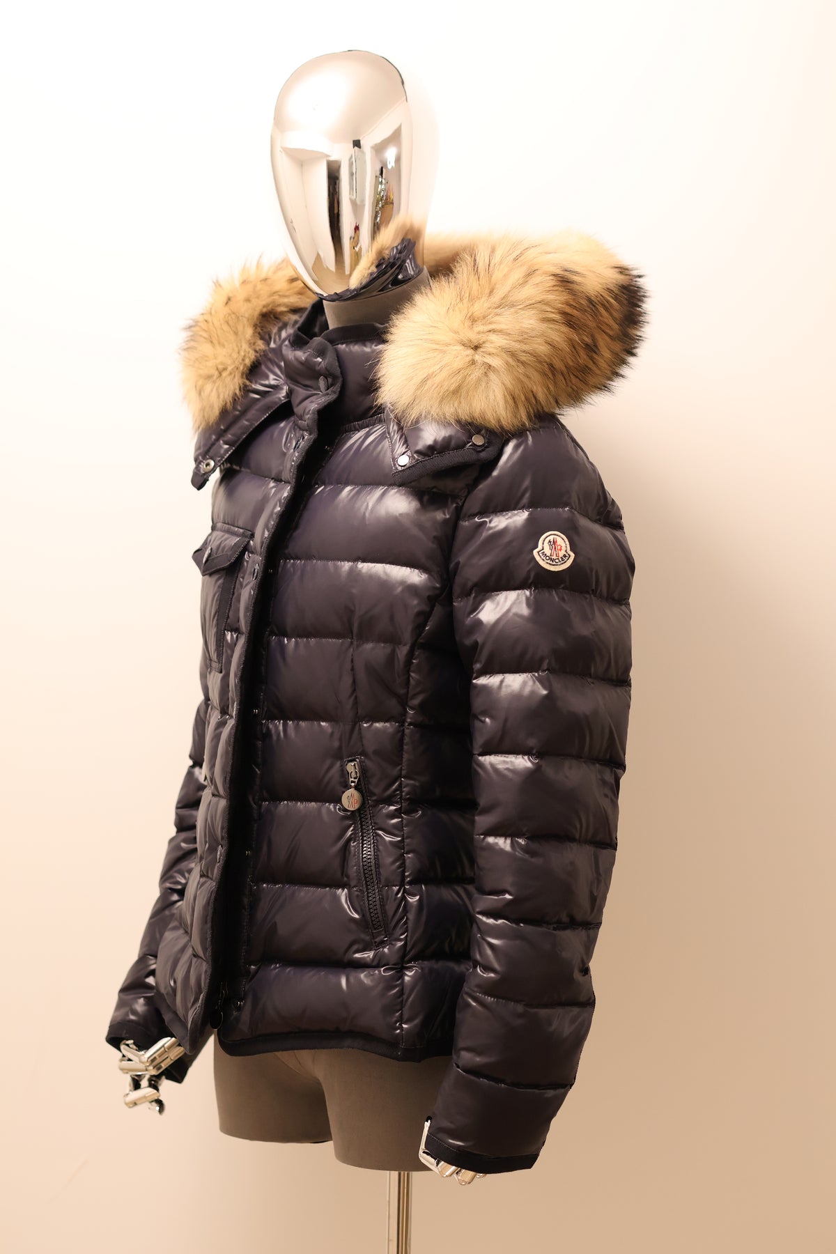 Moncler Armoise Daunenjacke schwarz Größe 3 XXL Pelz - entspr. Gr. 38/40 M