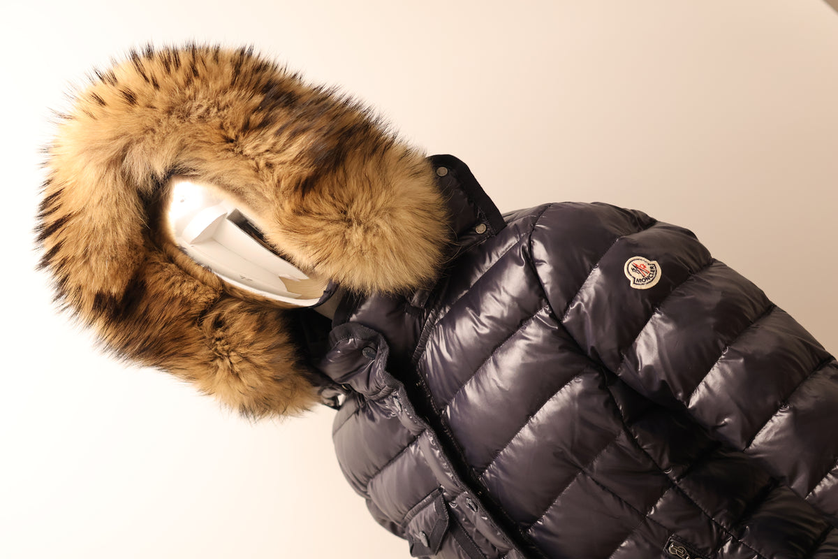 Moncler Armoise Daunenjacke schwarz Größe 3 XXL Pelz - entspr. Gr. 38/40 M