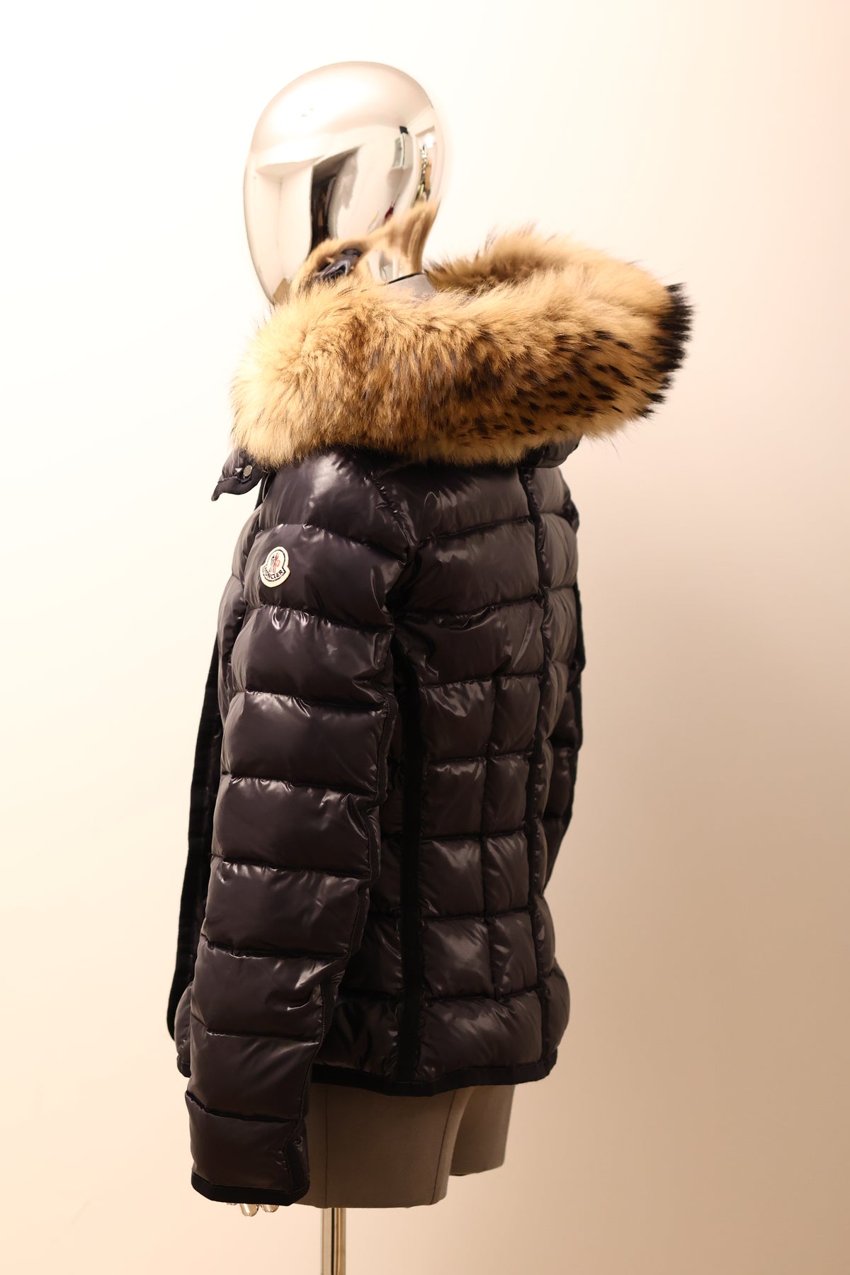 Moncler Armoise Daunenjacke schwarz Größe 3 XXL Pelz - entspr. Gr. 38/40 M