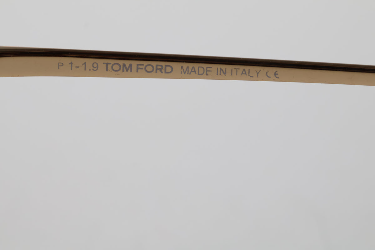 Tom Ford Sonnenbrille Spector FT0708-33E in Gold mit gelben Gläsern