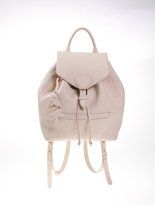 LOUIS VUITTON Montsouris Rucksack Empreinte Creme