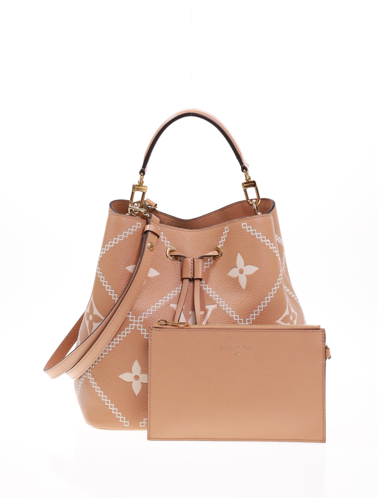 LOUIS VUITTON NEONOE MM Bicolor Arizona M46029 bestickt