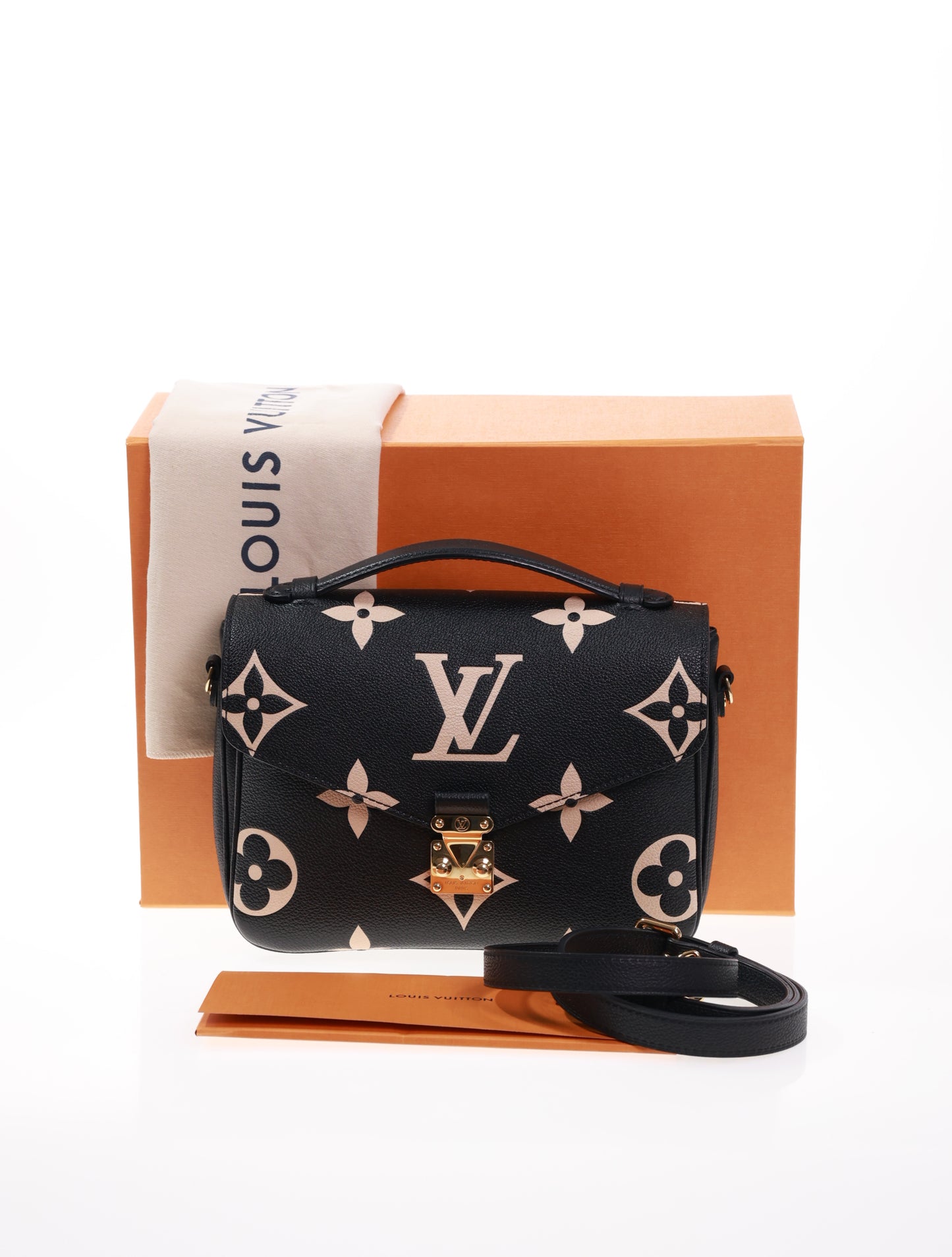 LOUIS VUITTON Pochette Metis Empreinte Bicolor Leder M45773 FULLSET
