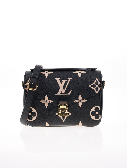 LOUIS VUITTON Pochette Metis Empreinte Bicolor Leder M45773 FULLSET