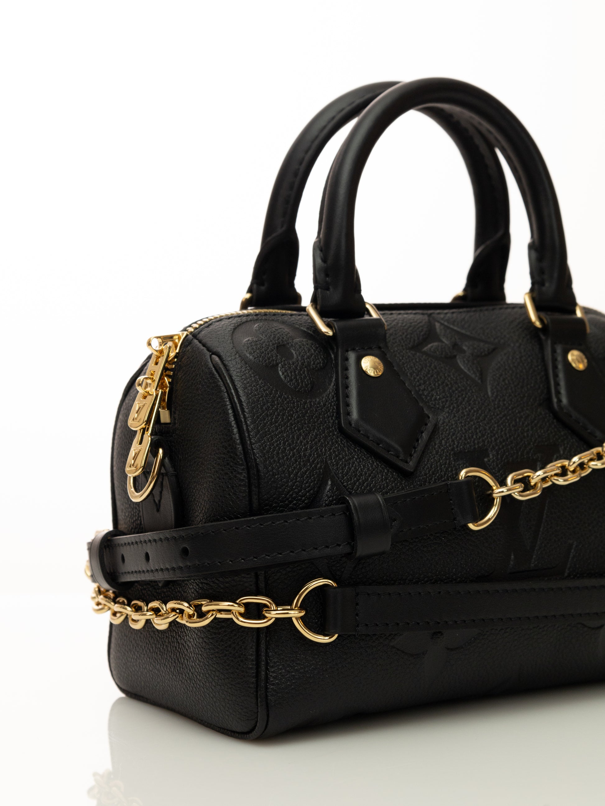 LOUIS VUITTON SPEEDY 20 Bandouliere Empreinte Black M58953 