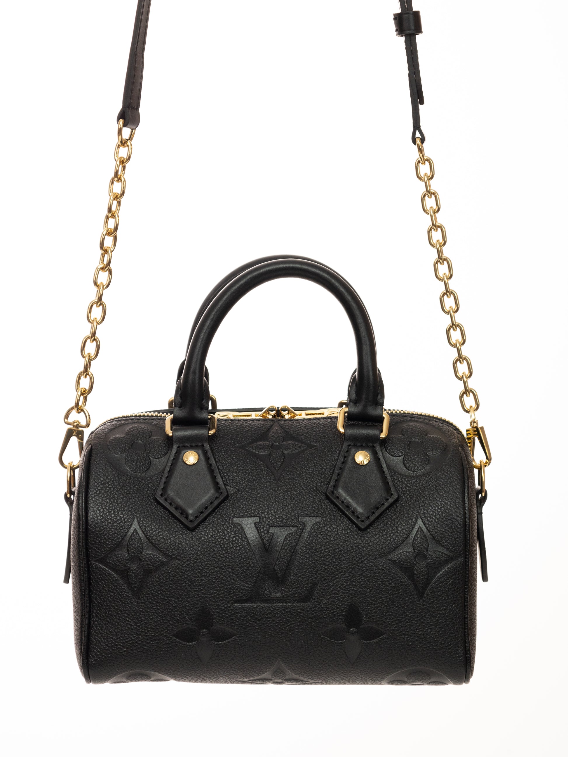 LOUIS VUITTON SPEEDY 20 Bandouliere Empreinte Black M58953 