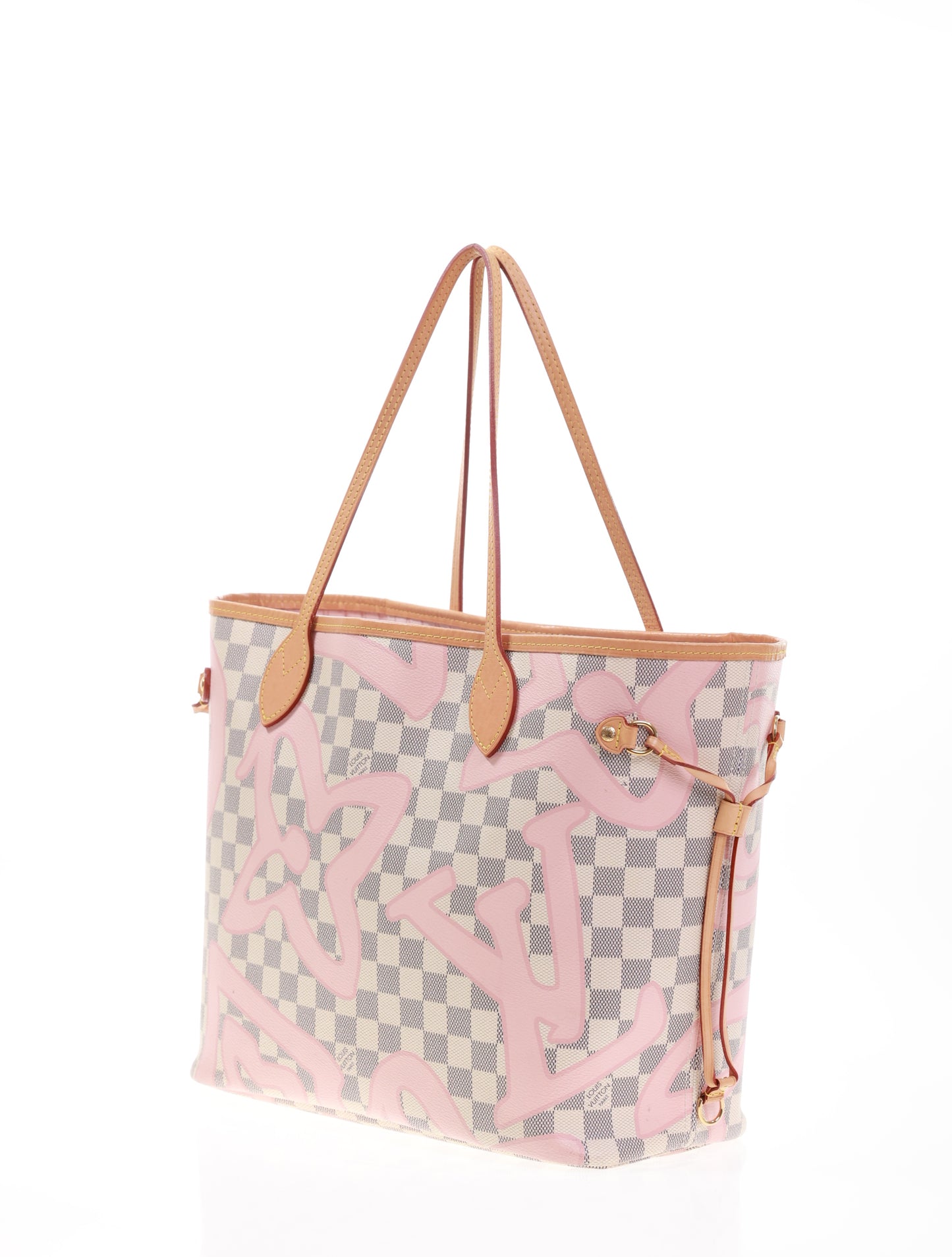 LOUIS VUITTON Neverfull MM Damier Azur Tahitienne Rose N41050