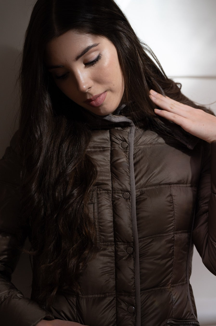 Moncler Romarin Daunenmantel Bronze Größe 1 - entspr. Gr. 36 bzw. S