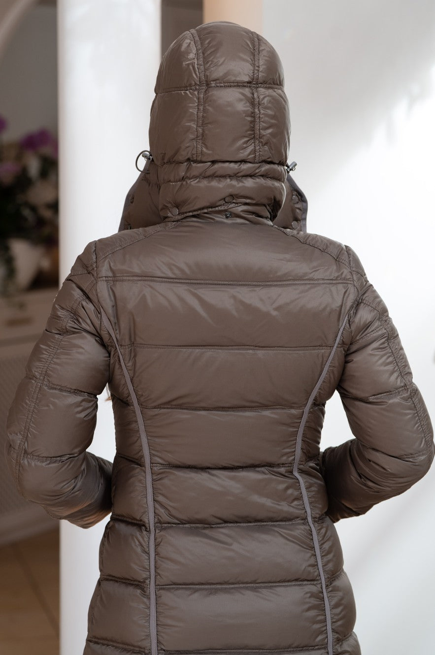 Moncler Romarin Daunenmantel Bronze Größe 1 - entspr. Gr. 36 bzw. S