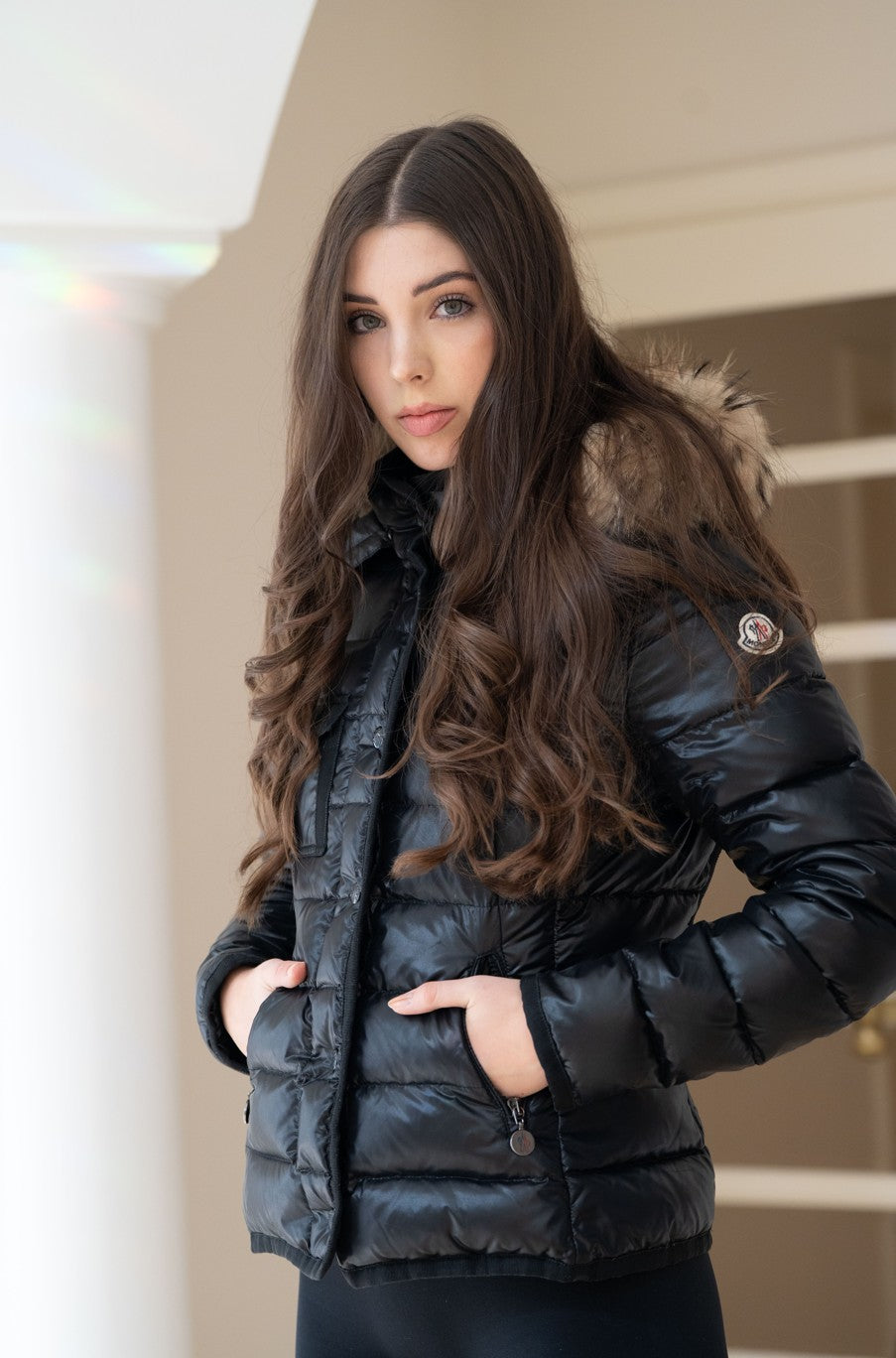 Moncler Armoise Daunenjacke Größe 2 XXL Pelz - Gr. 36/38 bzw. S/M