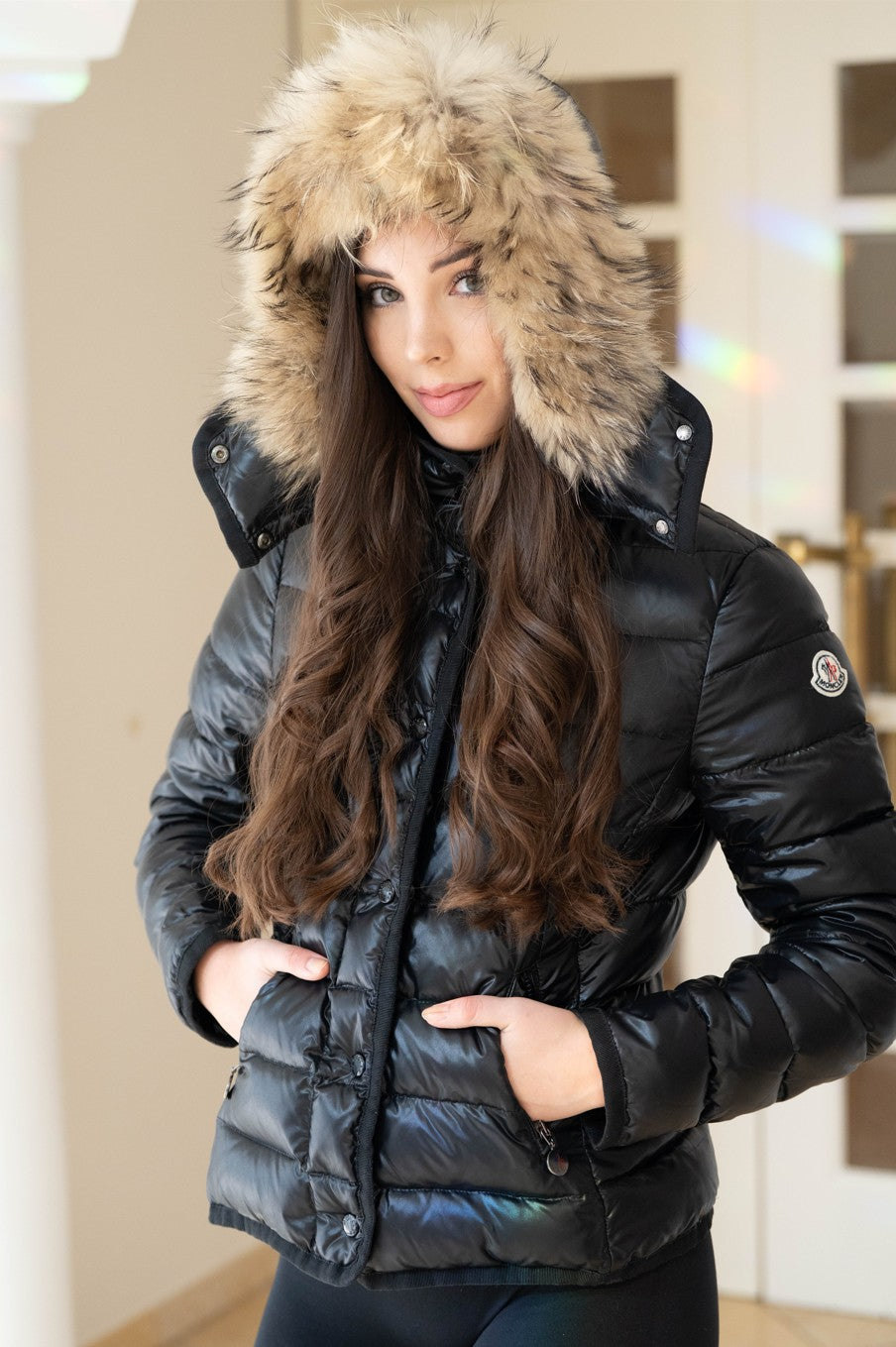 Moncler Armoise Daunenjacke Größe 2 XXL Pelz - Gr. 36/38 bzw. S/M