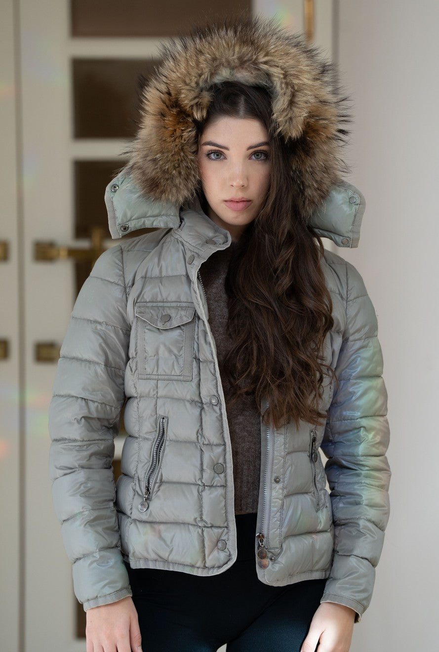 Moncler Armoise Daunenjacke Größe 2 XXL Pelz - Gr. 36/38 bzw. S/M