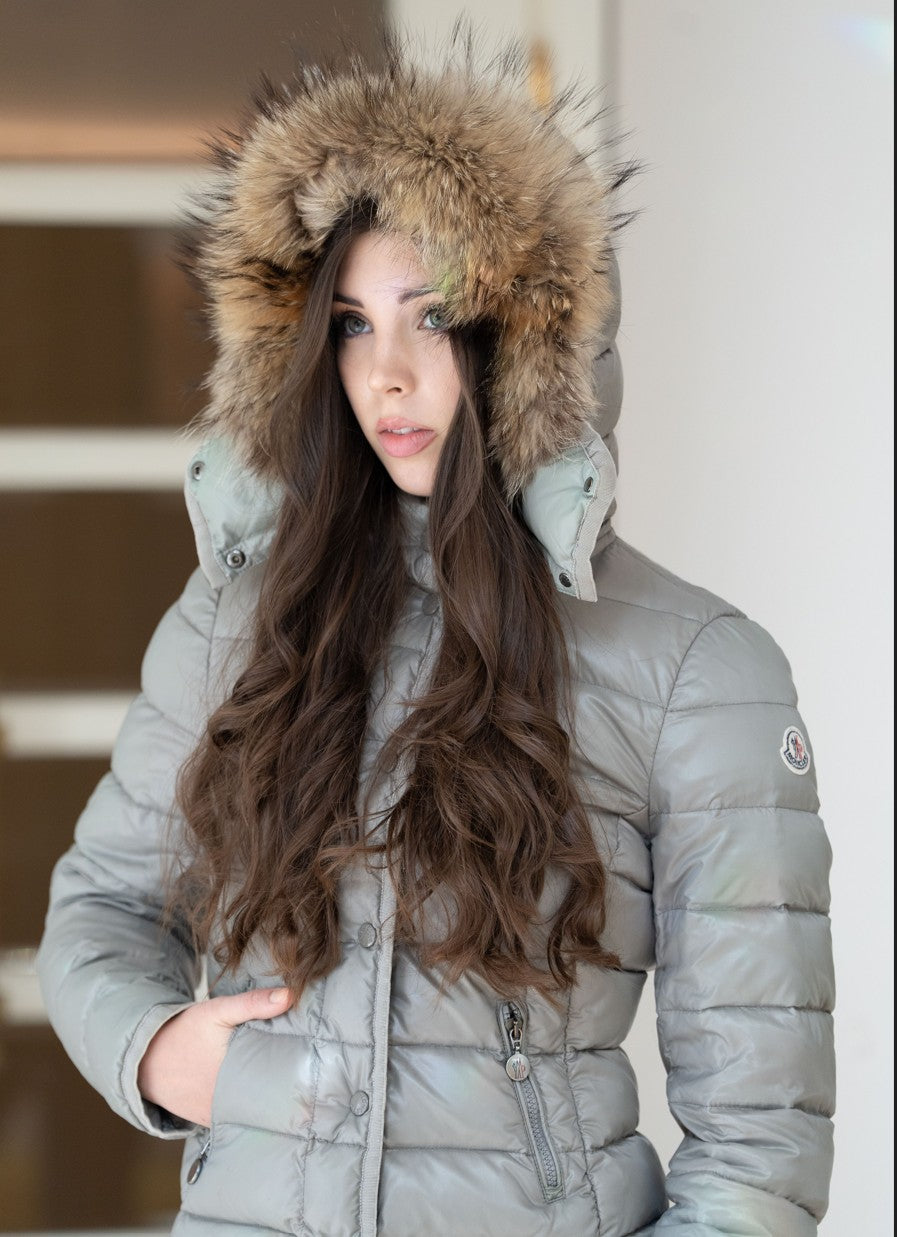 Moncler Armoise Daunenjacke Größe 2 XXL Pelz - Gr. 36/38 bzw. S/M