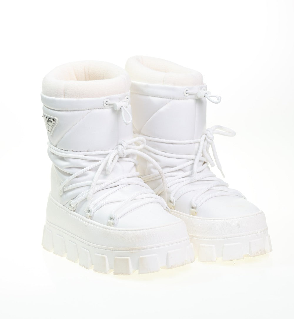 Prada Snowboots Ski Boots Gr. 39/40 weiß Plateau-Absatz
