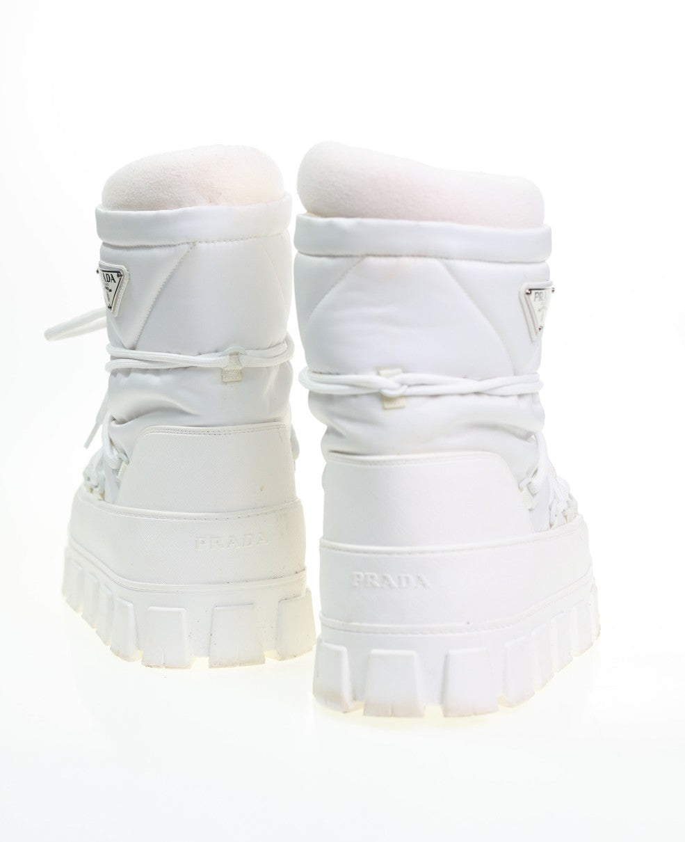 Prada Snowboots Ski Boots Gr. 39/40 weiß Plateau-Absatz