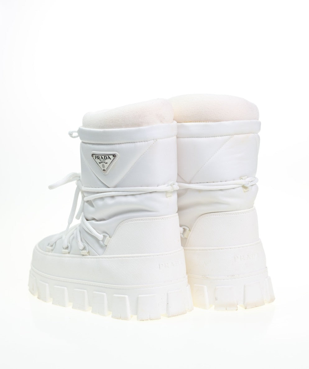 Prada Snowboots Ski Boots Gr. 39/40 weiß Plateau-Absatz