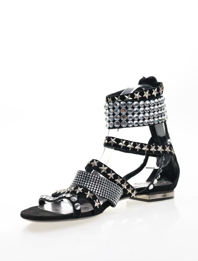 Sandali PHILIPP PLEIN bianchi con strass e rivetti taglia. 40