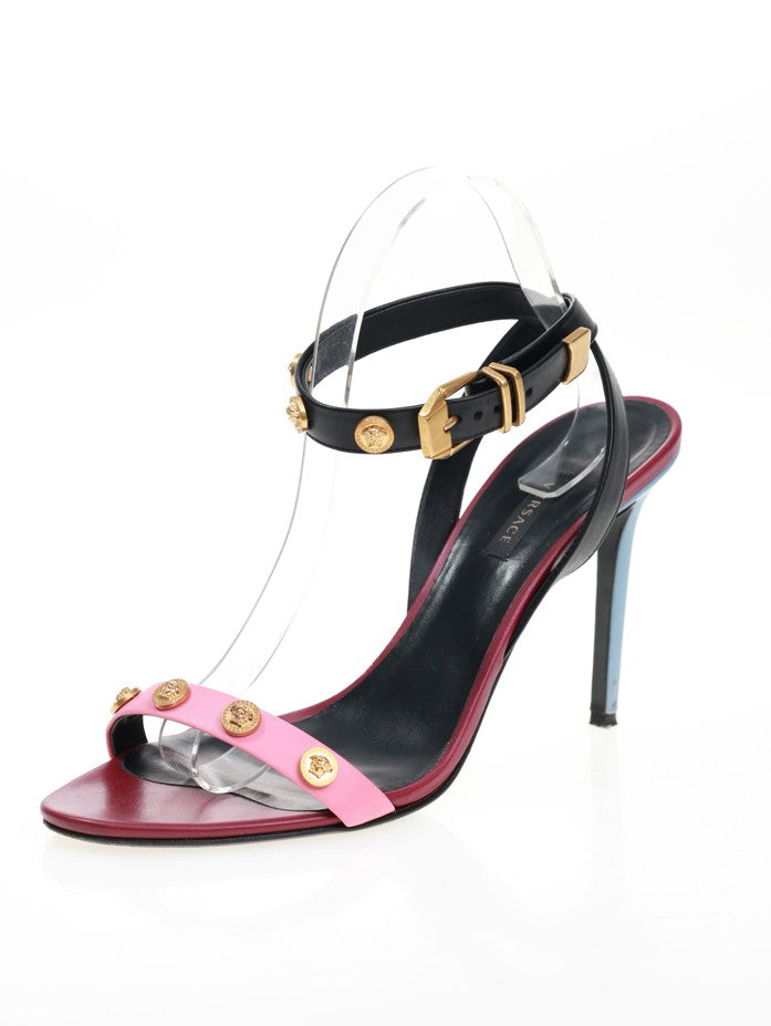 PHILIPP PLEIN sandals white with rhinestones and rivets size. 40