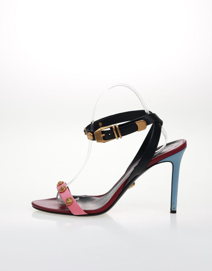 PHILIPP PLEIN sandals white with rhinestones and rivets size. 40