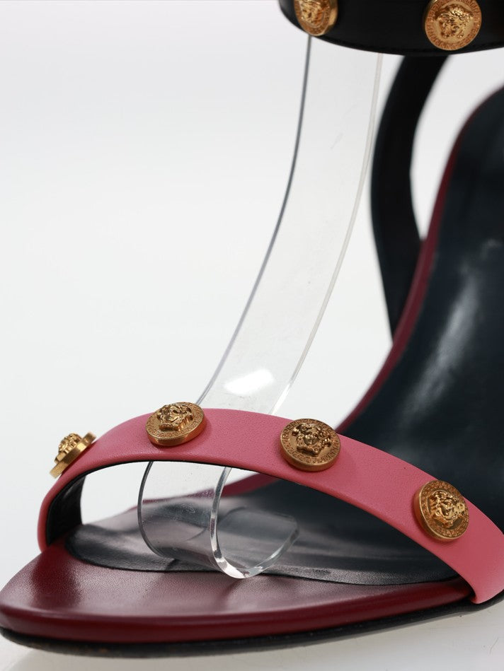 PHILIPP PLEIN sandals white with rhinestones and rivets size. 40