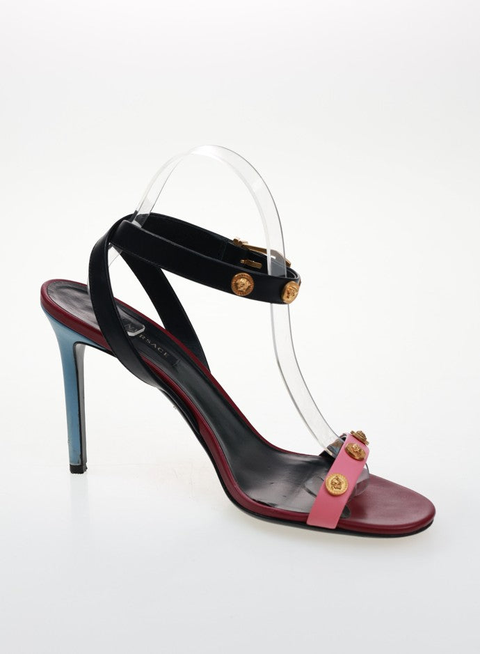 PHILIPP PLEIN sandals white with rhinestones and rivets size. 40