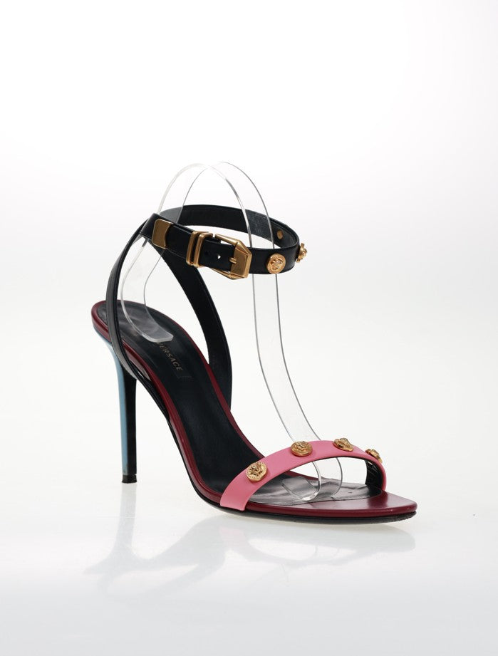 PHILIPP PLEIN sandals white with rhinestones and rivets size. 40