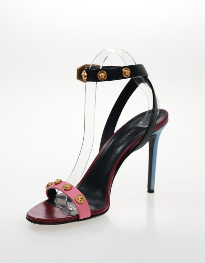 PHILIPP PLEIN sandals white with rhinestones and rivets size. 40