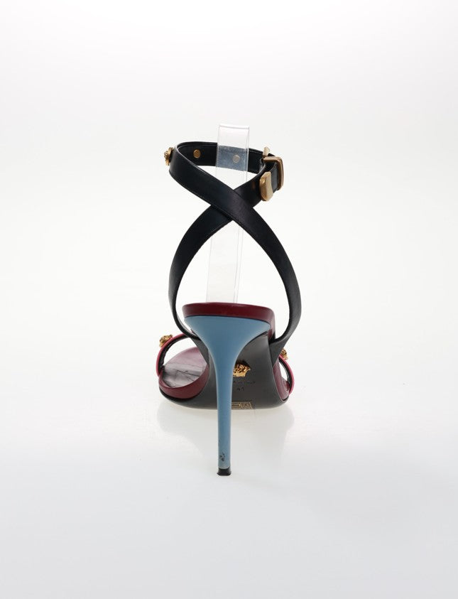 PHILIPP PLEIN sandals white with rhinestones and rivets size. 40