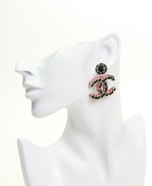 CHANEL Ohrringe Ohrstecker XXL Hänger  CC