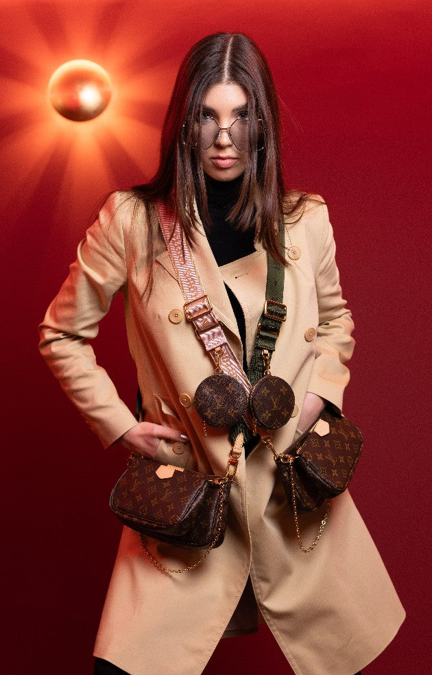 LOUIS VUITTON MULTI POCHETTE ACCESSOIRES M44840 ROSE FULLSET