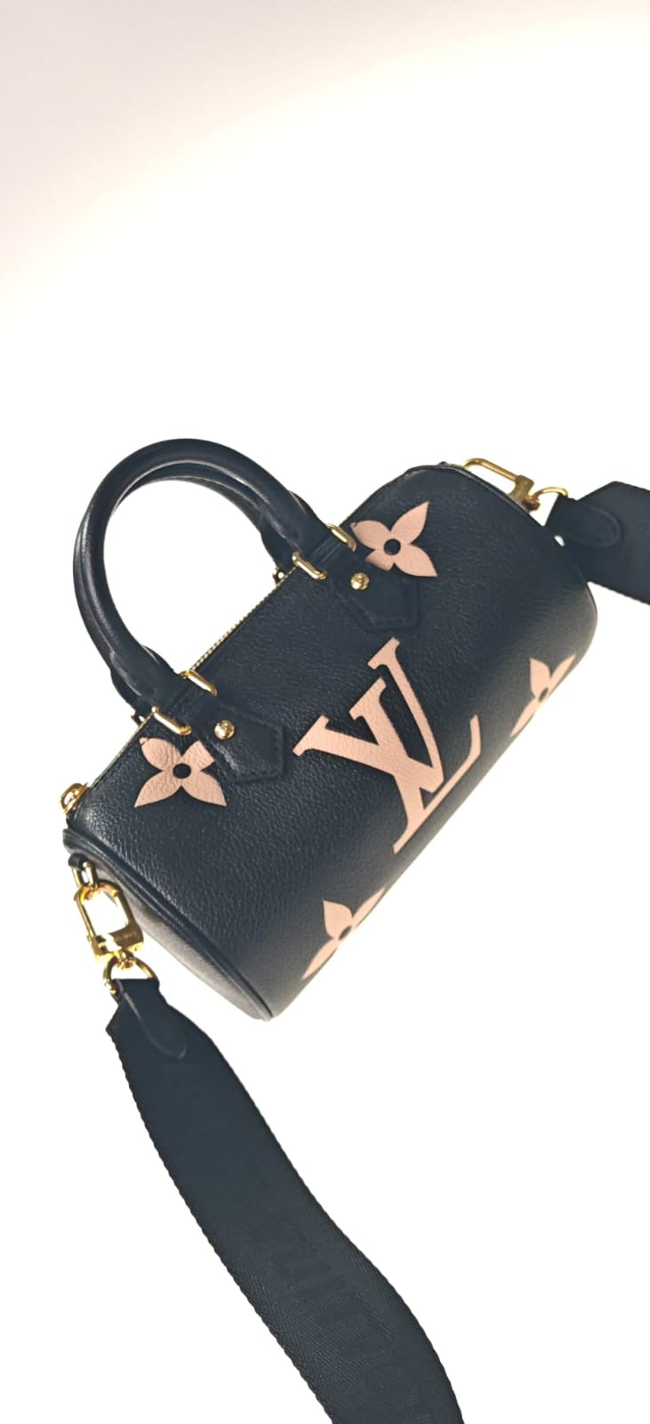 LOUIS VUITTON Papillon BB Monogram Schwarz/Creme Bicolor neuw.