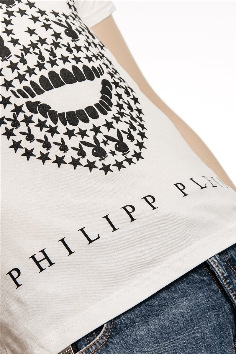 PHILIPP PLEIN Shirt Playboy Skull  Gr. M Straßsteine