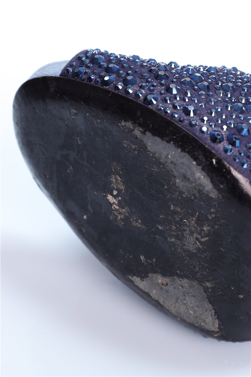 PHILIPP PLEIN sandals blue with rhinestones size. 40