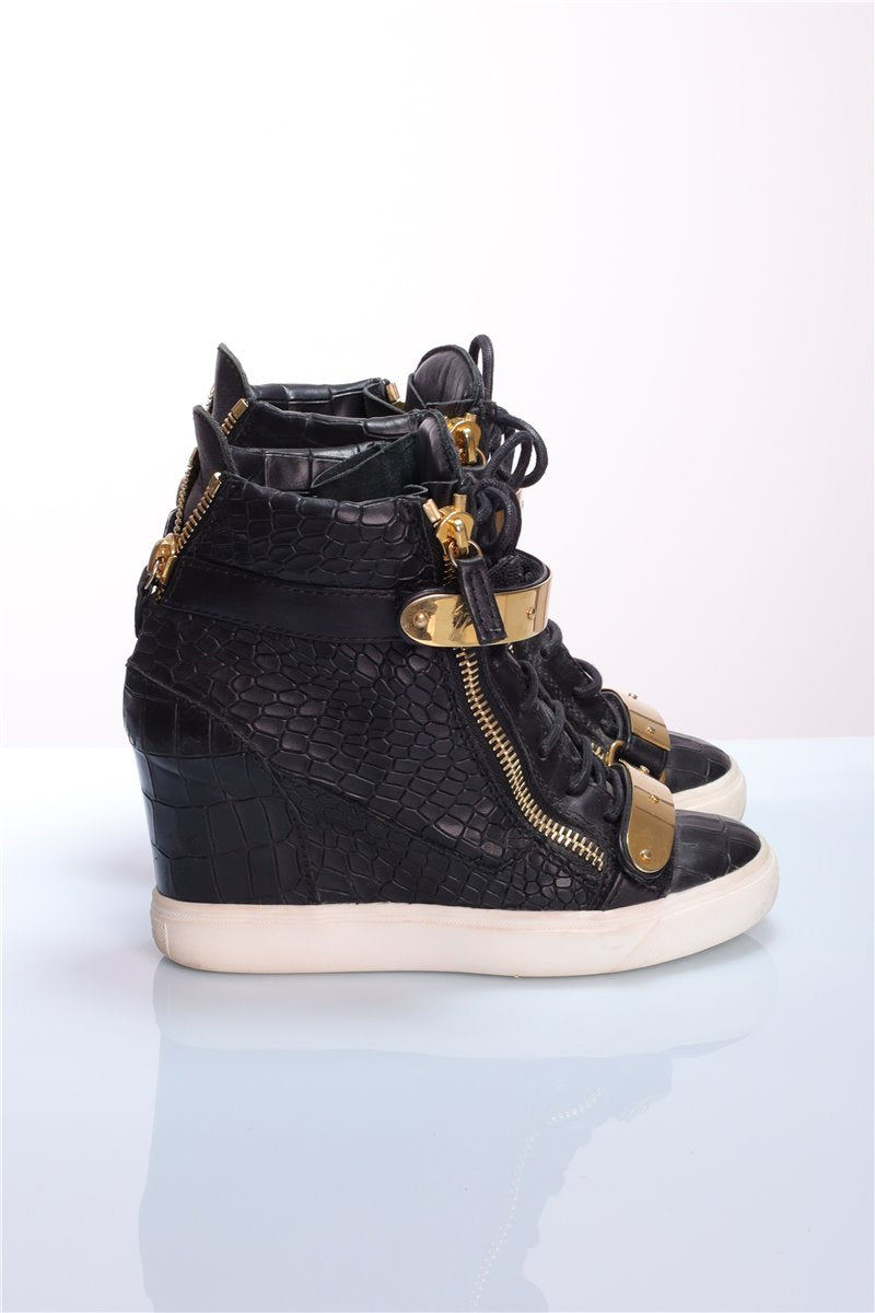 GIUSEPPE ZANOTTI sneakers sneakers alte nero oro taglia. 37