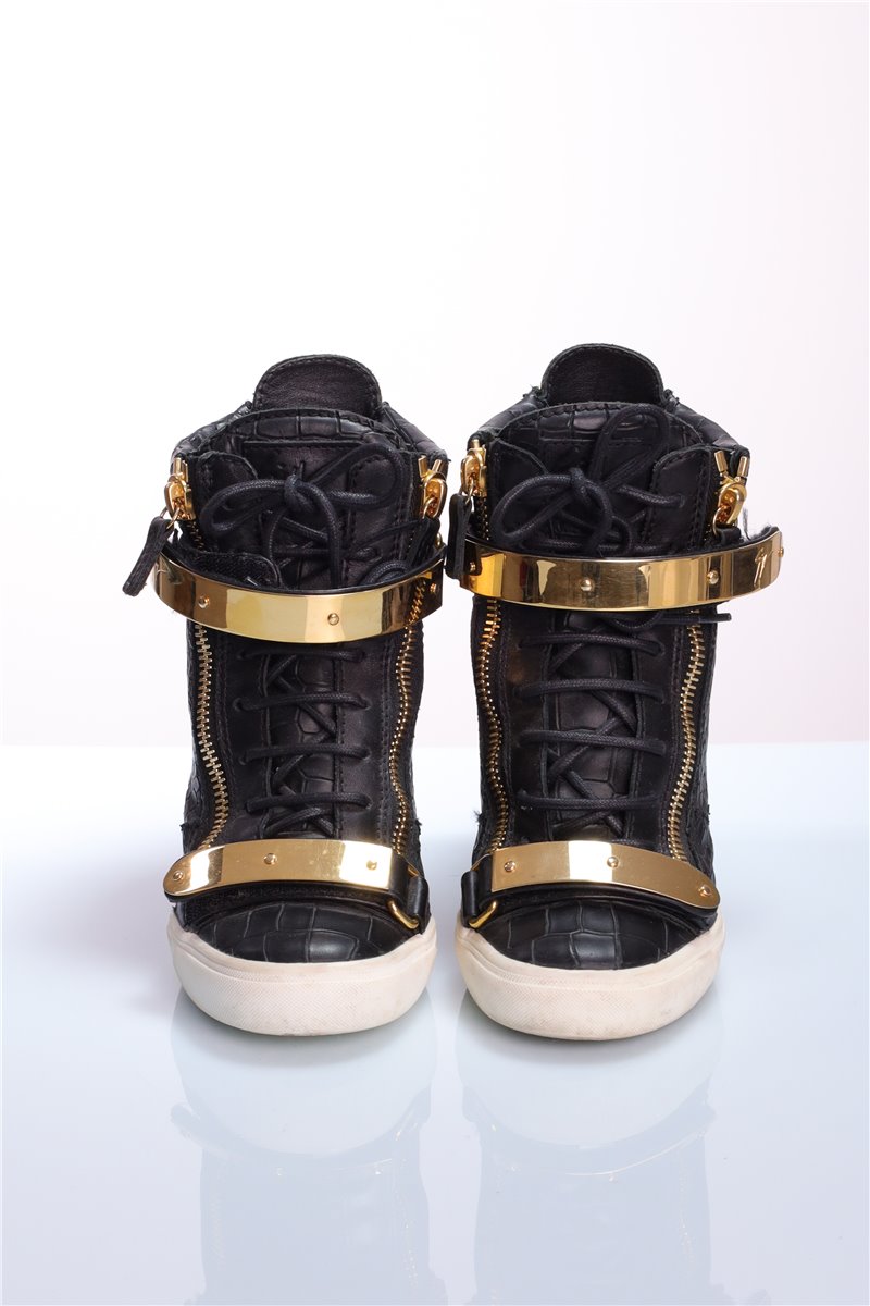 GIUSEPPE ZANOTTI sneakers sneakers alte nero oro taglia. 37