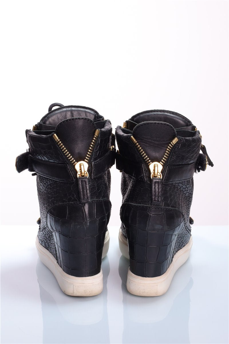 GIUSEPPE ZANOTTI sneakers high sneakers black gold size. 37