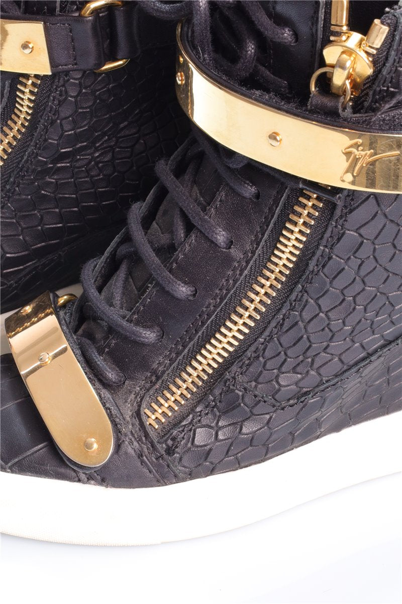 GIUSEPPE ZANOTTI sneakers sneakers alte nero oro taglia. 37