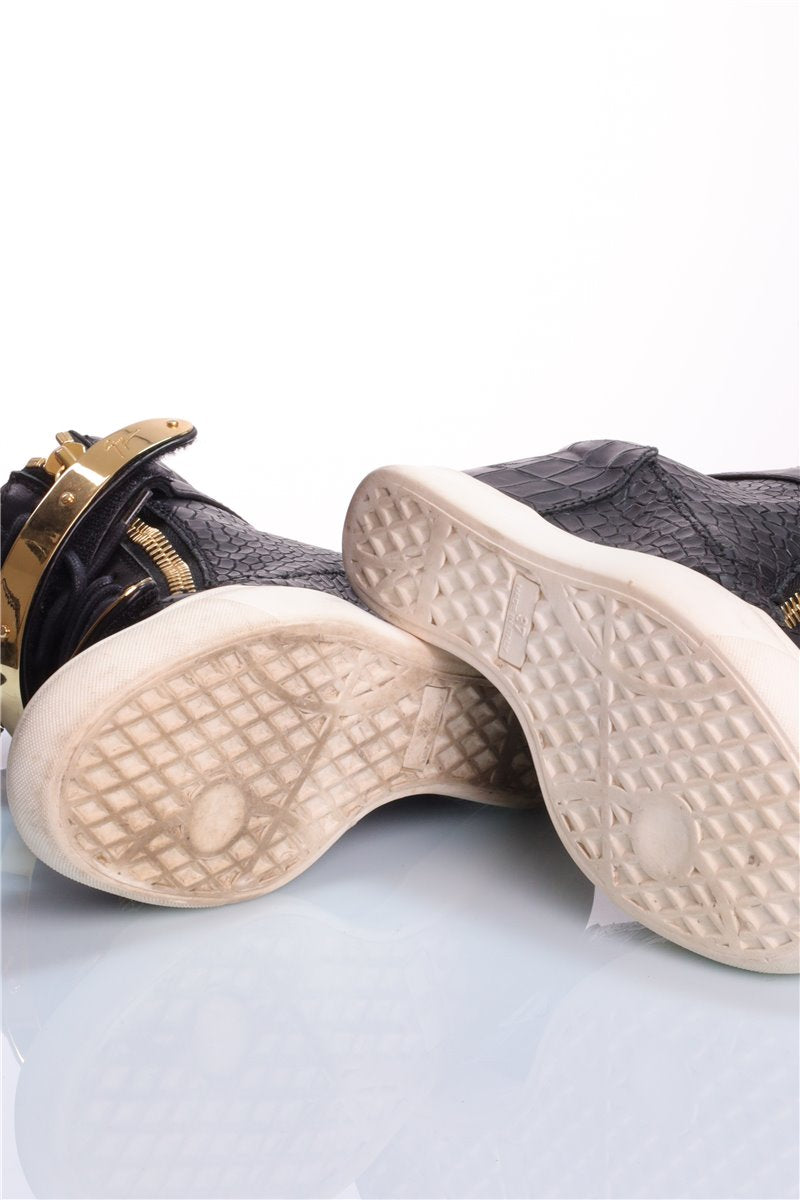 GIUSEPPE ZANOTTI sneakers sneakers alte nero oro taglia. 37
