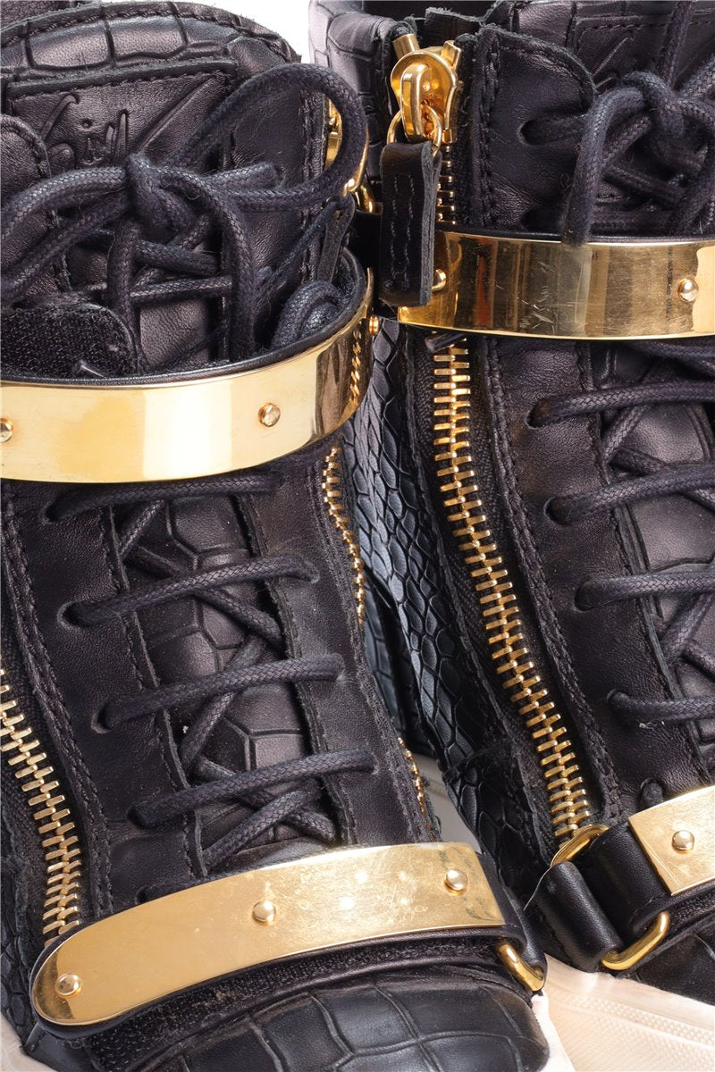 GIUSEPPE ZANOTTI sneakers sneakers alte nero oro taglia. 37