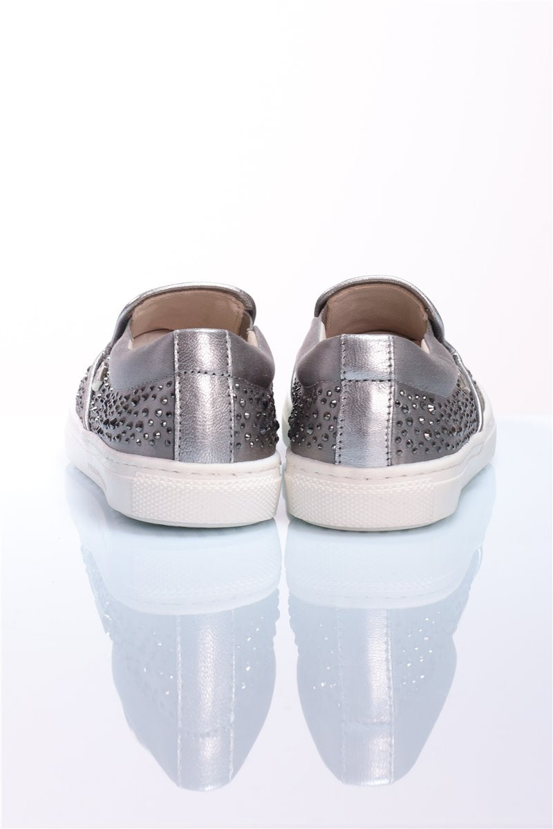 PHILIPP PLEIN Junior Sneaker Slip on silber Strass Gr. 30